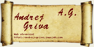 Andrej Griva vizit kartica